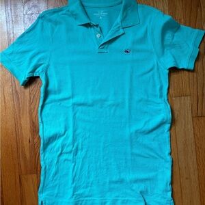 Vineyard Vines kids green teal  Polo Shirt size M